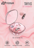 NOGA Twins BT Earbuds NG-BTWINS 45 Rosa [Mayorista]
