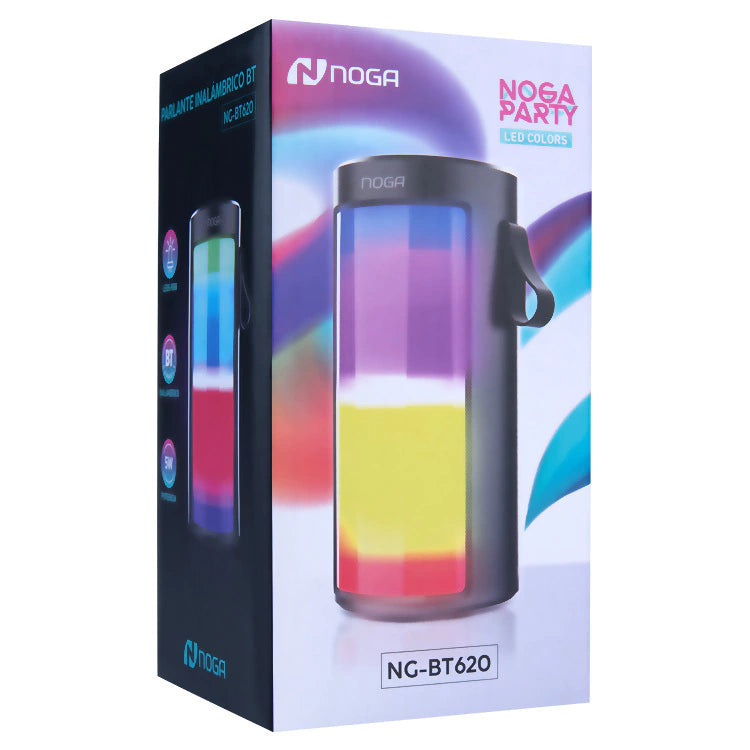 NOGA Party NG-BT620 Parlante Bluetooth LED Colors [Mayorista]