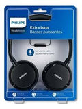 Philips Headphones Extra Bass Negro con Micrófono [Mayorista]