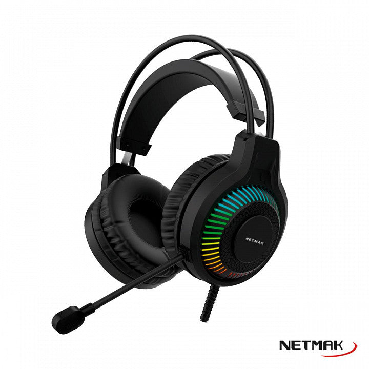 Netmak Headset Gamer RGB Negro [Mayorista]