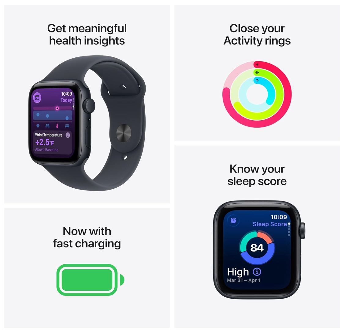 Apple Watch SE 3Gen (GPS) 40mm Starlight Aluminium Case with Starlight Sport Band S/M