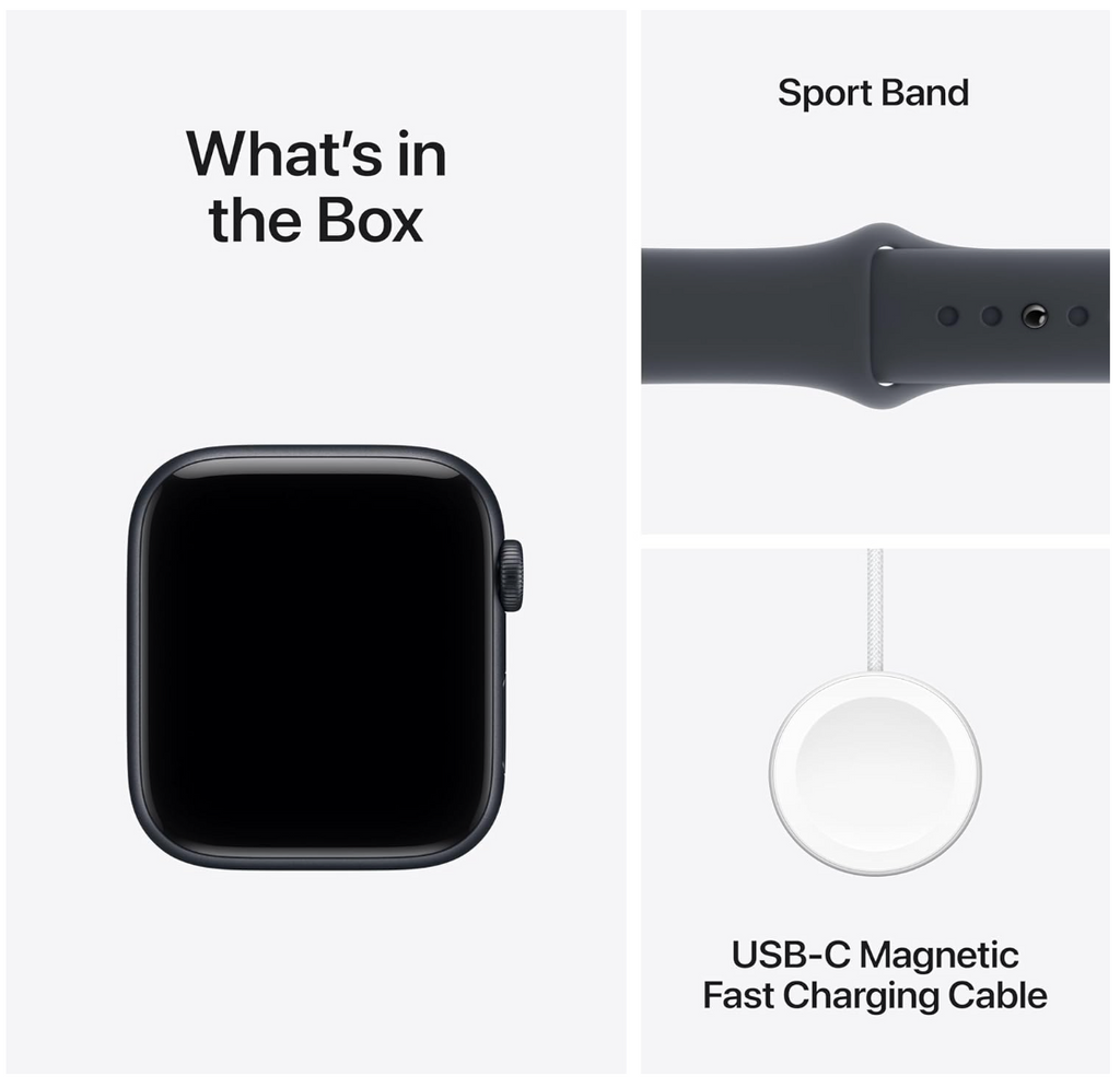 Apple Watch SE 3 (GPS) 40mm Midnight Aluminum Case with Midnight Sport Band S/M