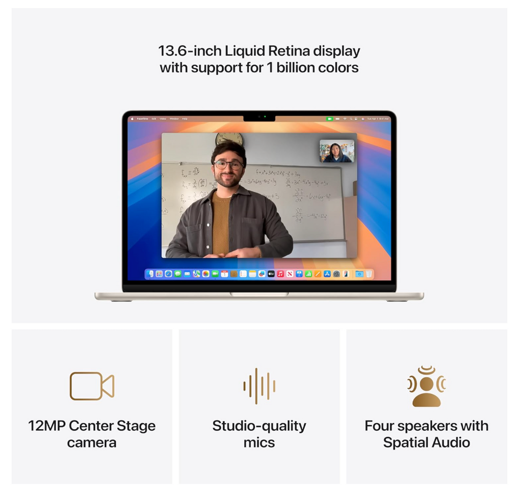 Apple MacBook Air 13.6" with Retina M4 Chip 10-Core CPU - 10-Core GPU 16GB 512GB - Midnight