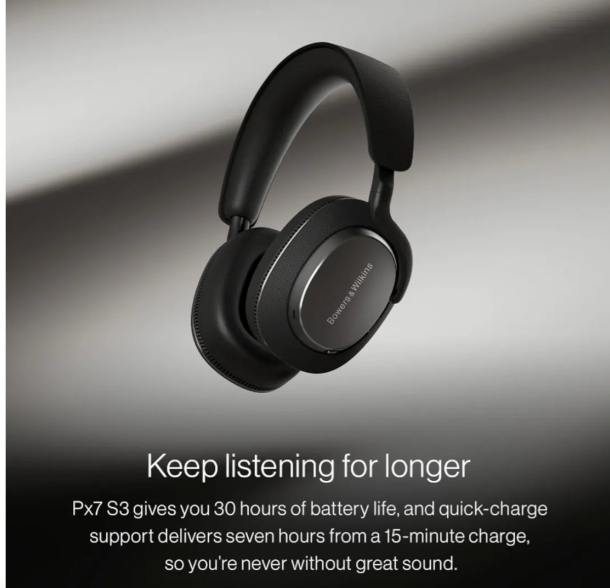 Bowers & Wilkins PX7 S3 - Canvas White/Anthracite Black