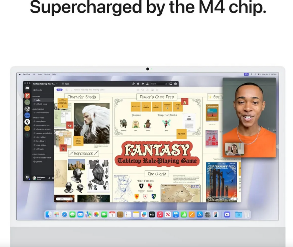 Apple iMac 24" 4.5K Retina Display M4 Chip 10-Core CPU 10-Core GPU 24GB 512GB SSD