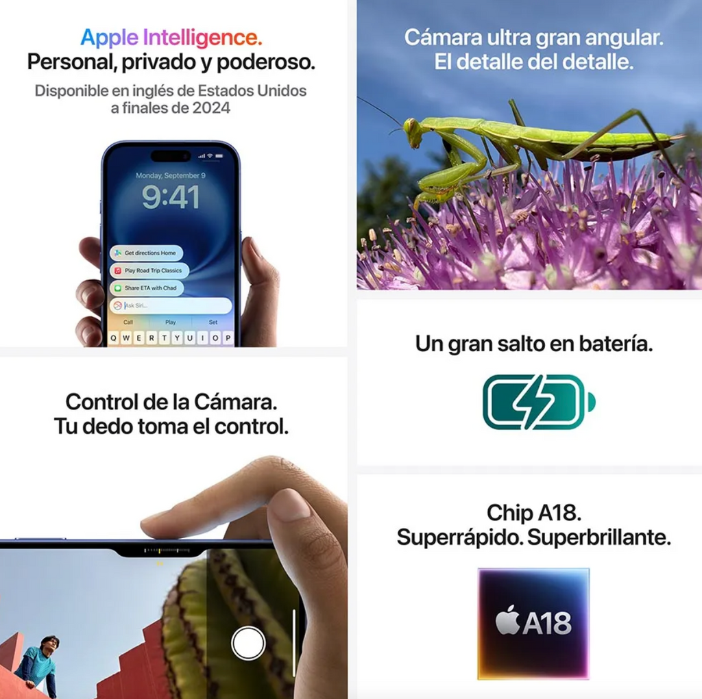 iPhone 16 128GB Black/White/Ultramarine/Pink/Teal